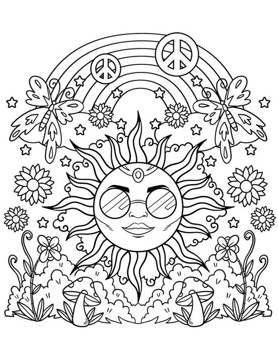 Coloring Book Art - Stoner Trippy Coloring Pages