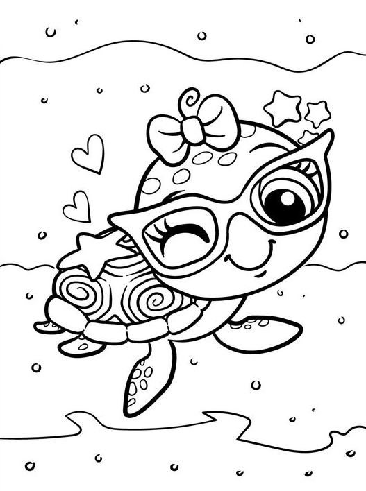 Coloring Book Art   Turtle Coloring