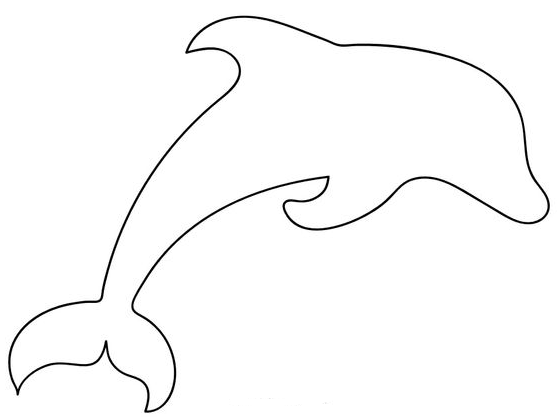 Dophin Coloring Pages - Free Printable Dolphin Template