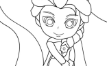 Elsa Coloring Pages   Simple Outline Of Disney Elsa To Color