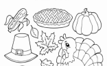 Food Coloring Pages   Thanksgiving Feast Food