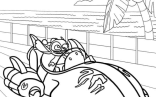 Lilo & Stitch Coloring Pages   Stitch In Alien Space Ship To Color