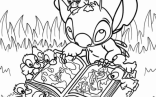 Lilo & Stitch Coloring Pages   Stitch Reading A Book Do Duckings Coloring Page