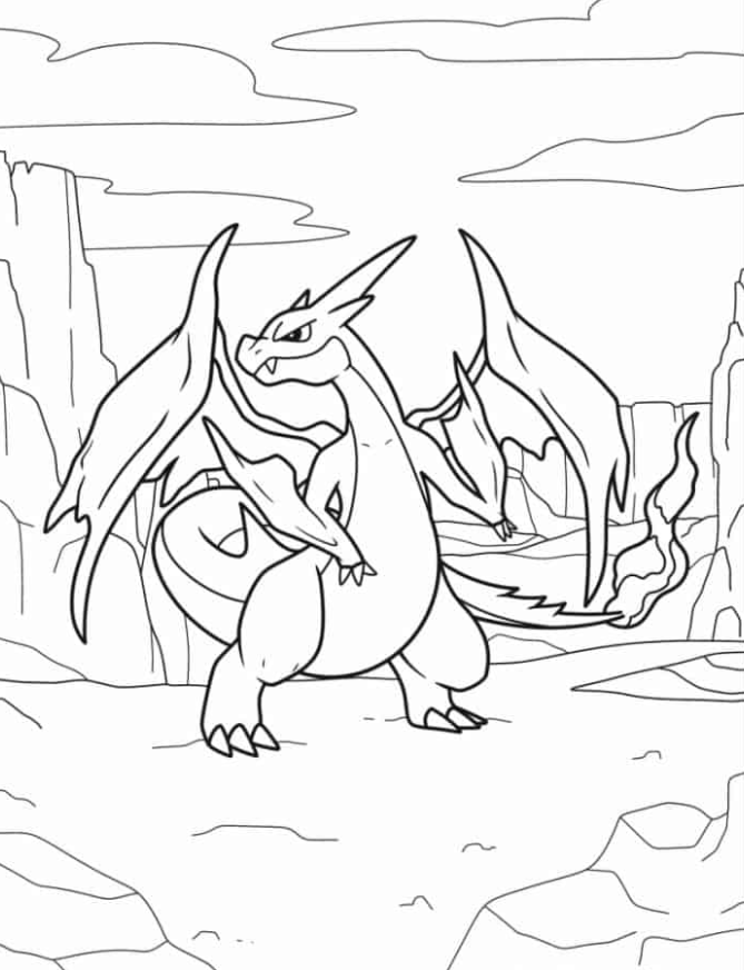 Pokemon Coloring Pages - Coloring Page Of Charizard