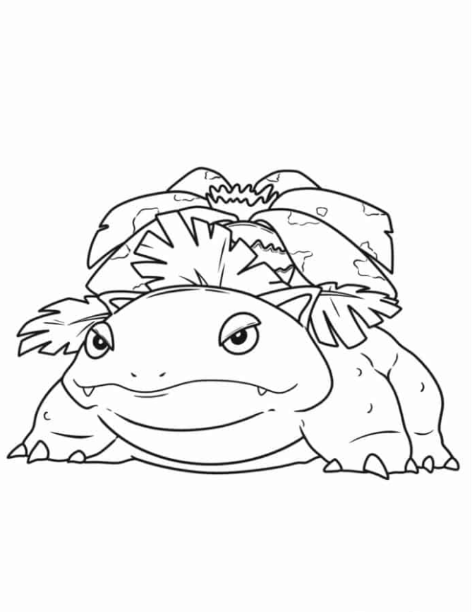 Pokemon Coloring Pages - Easy Coloring Page Of Venusaur