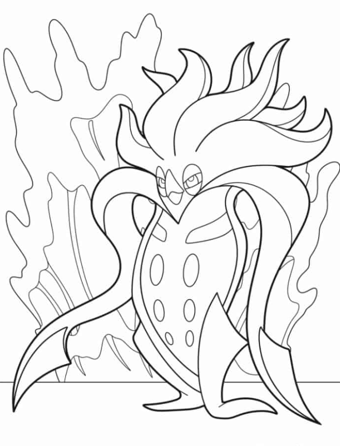 Pokemon Coloring Pages - Malamar Psychic Pokemon Coloring In