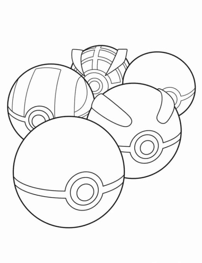 Pokemon Coloring Pages - Pokemon Poke Ball Coloring Page