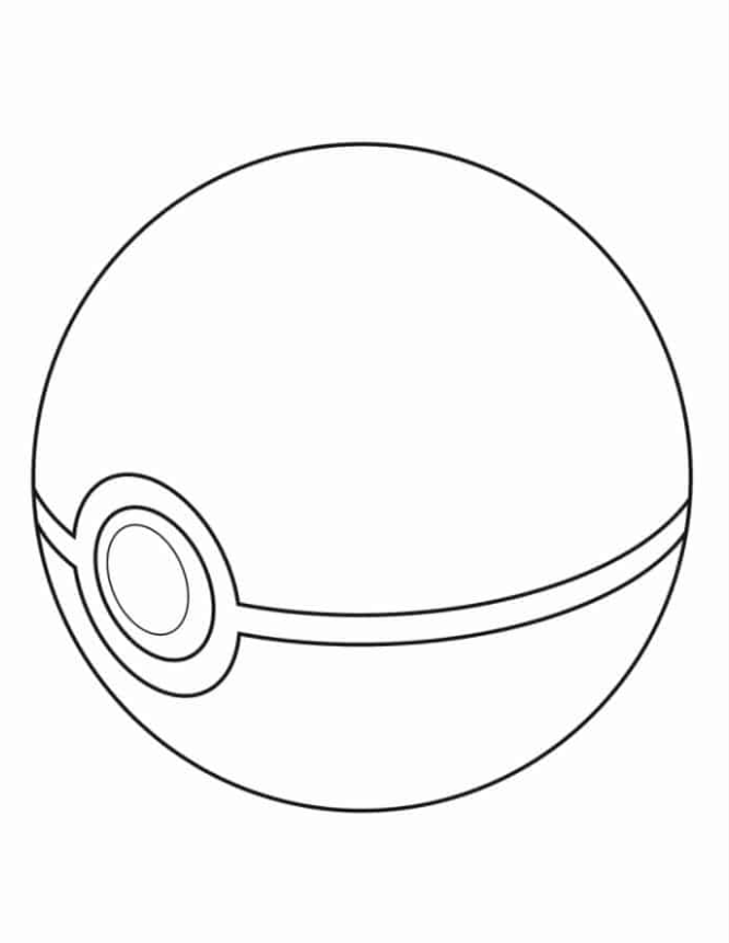 Pokemon Coloring Pages - Simple To Color Pokemon Ball