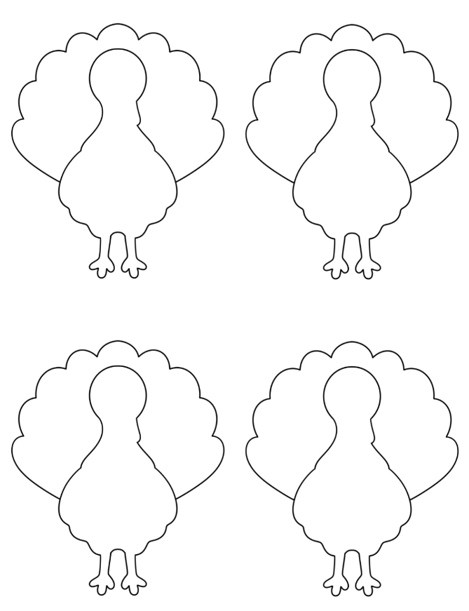 Turkey Templates - Medium Basic Turkey Template