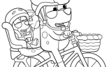 Bluey Coloring Pages   Bluey On A Bike Coloring Page Free Printable Coloring Pages