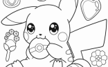 Printable Adult Coloring Pages   Pikachu Coloring Pages Free PDF Printables