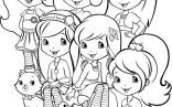 Strawberry Shortcake Coloring Pages   Strawberry Shortcake And Friends Coloring Page Free Printable Coloring Pages