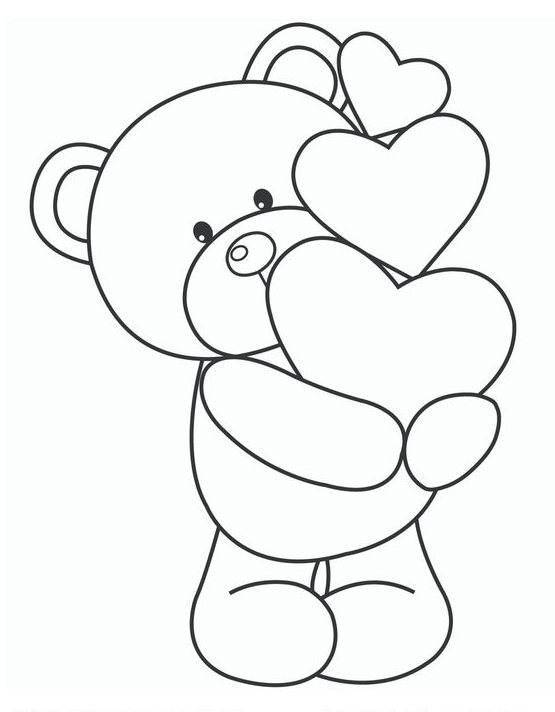 Valentines Coloring Pages   A BEARY Fun Printable Valentine's Day Coloring