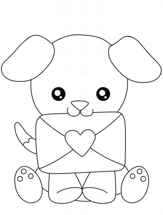 Valentines Coloring Pages   Cute Animal Coloring Pages For Valentine's