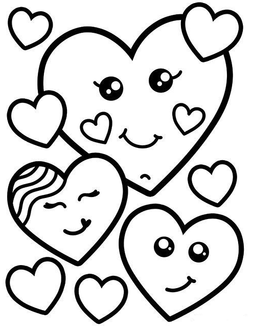Valentines Coloring Pages   Heart Coloring Pages For