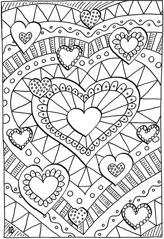 Valentines Coloring Pages   Printable Valentines Coloring Pages For