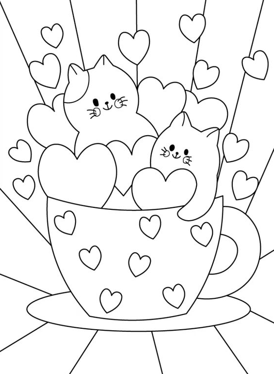 Valentines Coloring Pages   Printable Valentines Day Coloring Pages For Kids &