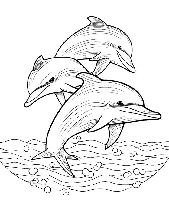 Dolphin Art - Animal Coloring Pages 2024 Free Printable Sheets