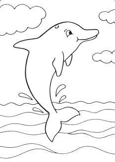 Dolphin Art - Wonderful dolphin coloring pages