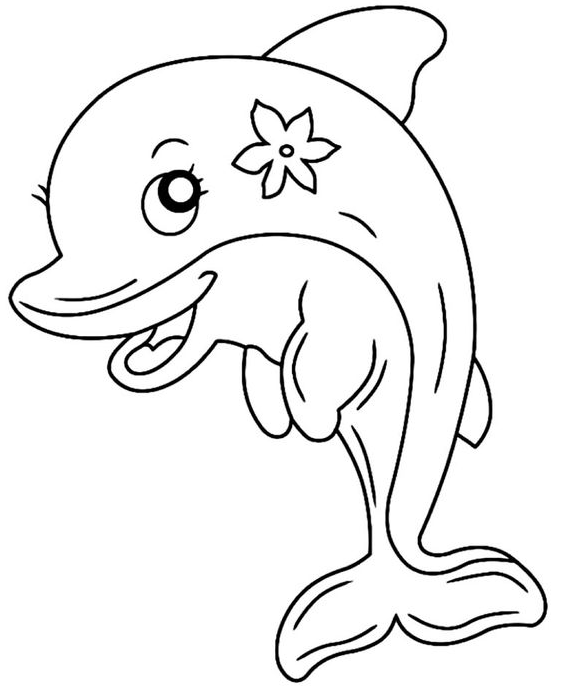 Dolphin Drawing - Dolphin coloring pages love coloring pages
