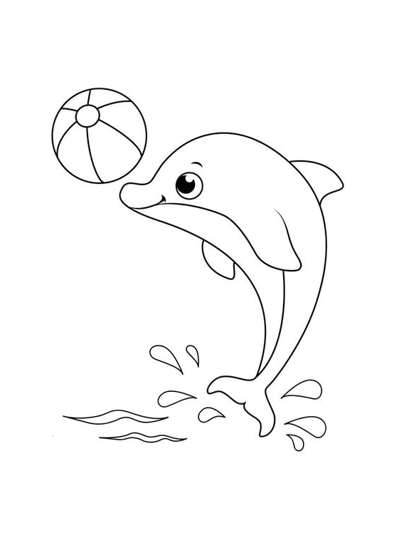 Dolphin Painting - Art drawings for kids cute easy drawings