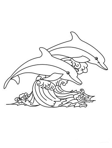 Dolphin Painting - Dolphins online coloring pages