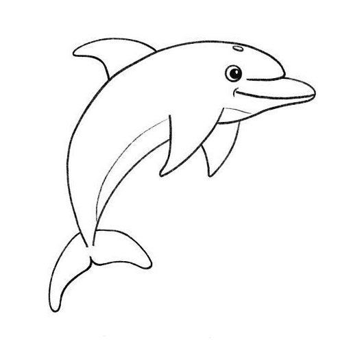 Dolphin Painting - How to Draw a Dolphin A Simple Step-by-Step Drawing