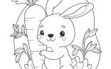 Rabbit Drawing   Cute Coloring Book With Bunny