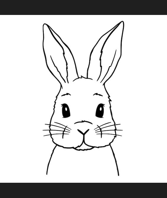 Rabbit Drawing - Cute rabbit line art bunny sketch vector illustration good for posters t shirts postcards