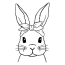 Rabbit Drawing   Cute Rabbit Line Art Bunny With Pink Bandana Easter Bunny Bunny Sketch Vector Illustration