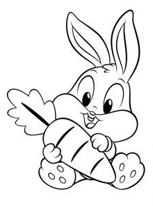 Rabbit Drawing - Little rabbit Rabbit Coloring Pages for Kid