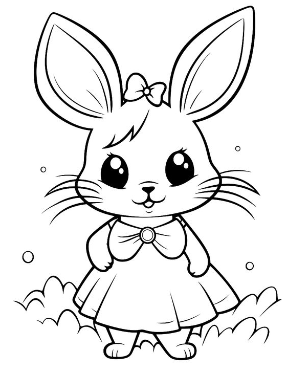 Rabbit Drawing – Rabbit & Bunny Coloring Pages 2024 Free Printables ...