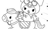 Kuromi Coloring Pages   Kuromi Coloring Pages To Print With Horse