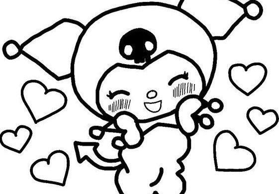 Kuromi Coloring Pages   Lovely Kuromi Coloring Page