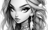 Grayscale Coloring   Grayscale Coloring Pdf Images Of Girls That Go Grayscale Coloring Animation Character Drawings Grayscale Art Grayscale Coloring Books