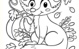 Fall Fox Coloring Sheet