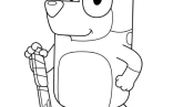 Full Page Bluey Coloring Page