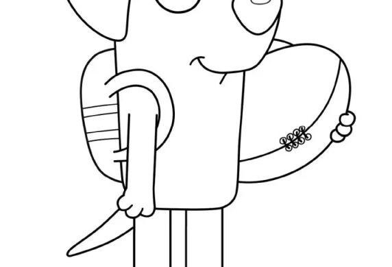 Lucky Bluey Coloring Pages For Kids