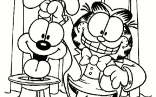 The Odie And Garfield Coloring Page