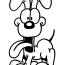 The Odie From Garfield Coloring Page