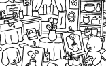 Dog And Bear Painting Bobbie Goods Coloring Page