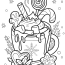 Overflowing Hot Chocolate Drink With Cinnamon Stick, Gingerbread Man, Candy Cane, And Lollipop Coloring Page