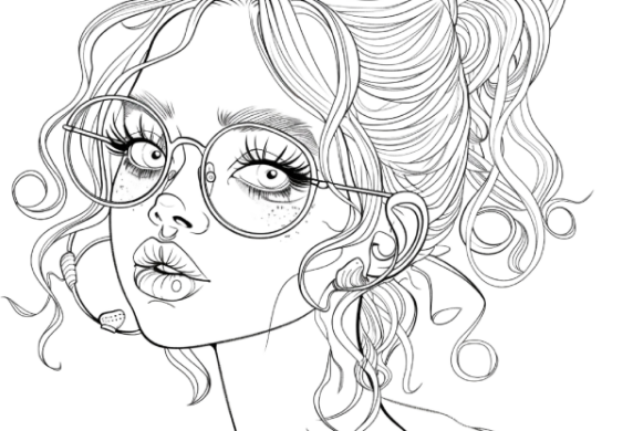 Pretty Baddie Coloring Pages