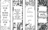 Printable Quote Bookmarks To Color