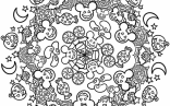 Scary Mickey Mouse, Cobweb, And Pumpkin Mandala Coloring Sheet