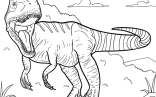 Scary Realistic Allosaurus Coloring Page