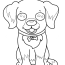 Simple Cartoon Dog Coloring Page