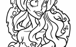 Simple Emily Corpse Bride Coloring Page For Kids