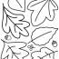 Simple Fall Leaves Coloring Sheet