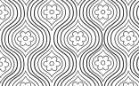 Simple Flowers With Wavy Lines Pattern Coloring Page For Kids